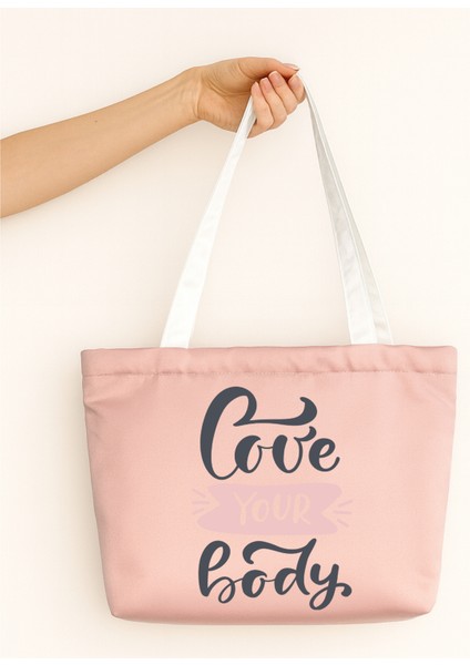Love Your Body Tasarım Mat Saten Çanta