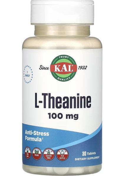 L-Theanine 100 Mg 30 Tablet