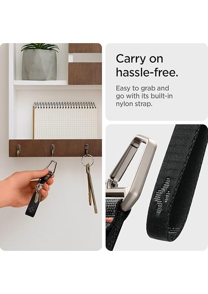 Karabina Bantlı ve Anahtarlıklı Anahtar Halkası – Siyah indirimleri