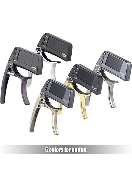 TCAPO20 Çok Işlevli Alüminyum Alaşımlı 2'si 1 Arada Gitar Kapo Akort Aleti Ekranlı Normal Akustik Folk Elektrik Gitar Kromatik Bas Altın 5 fiyatları