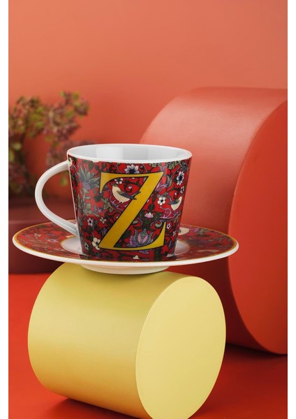 Toledo 2 Parça Tek Kişilik Çay Takımı, Z, Kırmızı