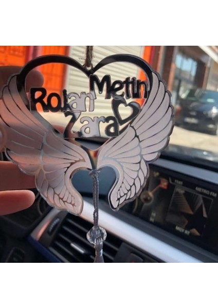 Kişiye Özel Dikiz Aynası Süsü Melek Figürlü