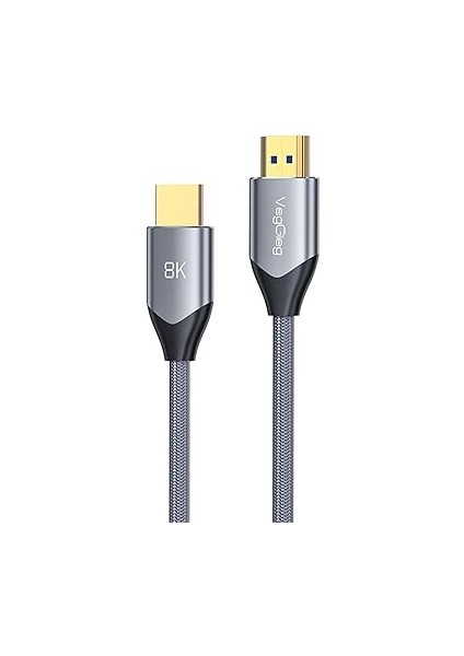 8k 60Hz 4K 120Hz 48 Gbps Hdr Arc Hdcp Örgülü HDMI 2.1 Kablo 2 Metre indirimleri