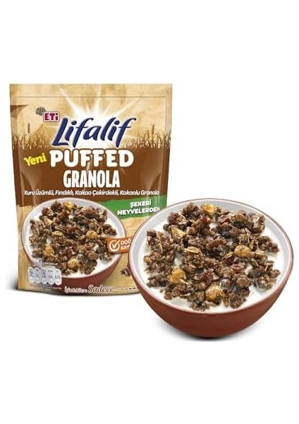 Eti Lifalif Puffed Kakaolu Granola 160 G modelleri
