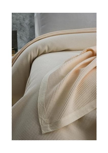 Klimalı PIKE,%100 Pamuk Petekli Pike, Dörtmevsim Pike Çift Kişilik 220X240 Krem fiyatları