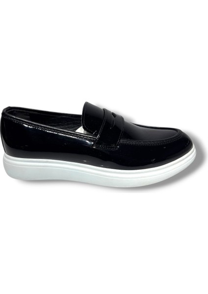 5120-26 Rugan Deri Fiyonklu Erkek Ayakkabı Siyah Beyaz fiyatları