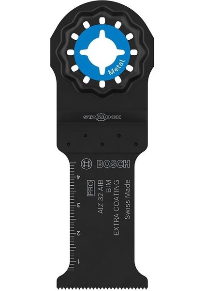 1x Pro Aız 32 Aıb Daldırmalı Kesim Testere Bıçağı (Demir Içermeyen Metaller, Genişlik 32 Mm, Professional Aksesuar Çok Fonksiyonlu Makine)