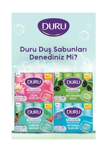 Duru Fresh Sensations Extra Yağmur Ormanı Sabun, 150 Gramx4 modelleri