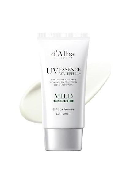 D&apos;alba Piedmont Mıldes Mıneral Güneş Koruma Maddesi SPF50 + Pa +++ Uygulamadan Sonra Süper Hassas Cilt ve Cilt Için Kimyasal Içermez, Yağlandırmaz, Uva/uvb Koruması L 1,69 Fl. Oz. fiyatları