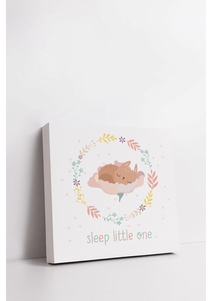 Sleep One | Bebek Odasına Özel Kanvas Tablo 25 x 25 cm Ölçüsündedir.