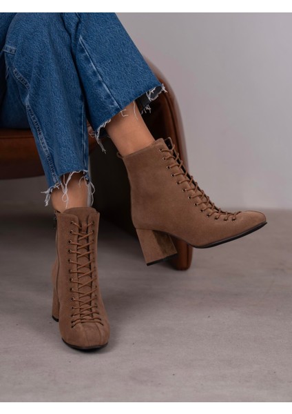 Gigi Camel Süet Hakiki Deri Bot