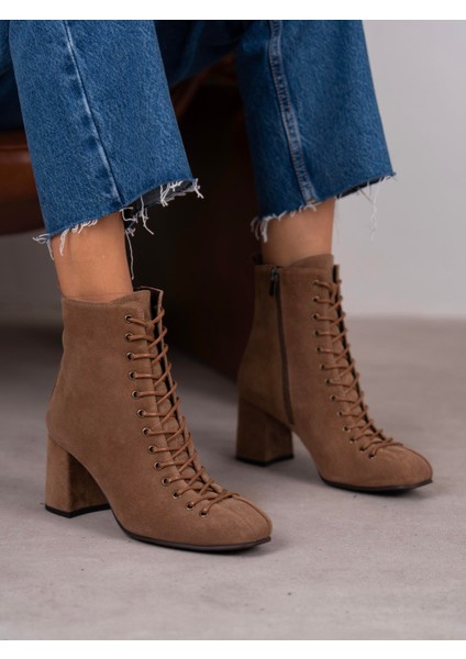 Gigi Camel Süet Hakiki Deri Bot fırsatları