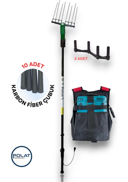 Polıve 7000 Zeytin Hasat Makinesi ve Polat Lityum Sırt Çantalı Bataryalı