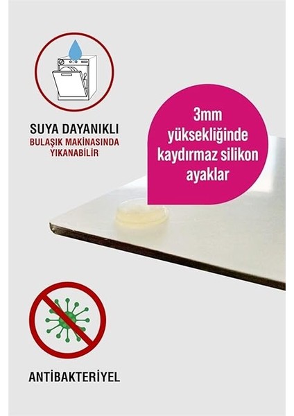 Cam Kesme Tahtası ve Sunum Tablası Renkli Kedi Desenli 30X40 cm fırsatları