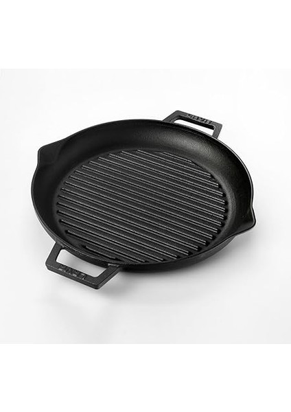 Döküm Yuvarlak Izgara Tava, Metal Kulplu, 26CM, Siyah modelleri