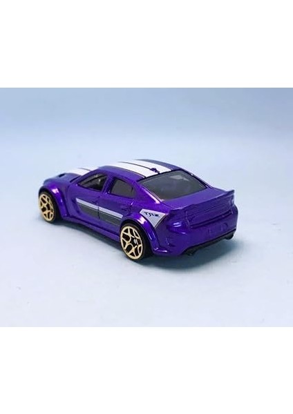 Wheels - '20 Dodge Charger Hellcat - O Zaman ve Şimdi 7/10 - HKJ45 - Kısa Kart - Mor Metalik - Srt - Mattel 2023 modelleri