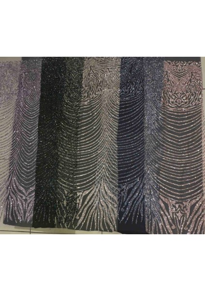 Zebra Desenli Payetli Simli Abiye Kumaşı - Özel Dikim Gece Elbisesi Kumaş fırsatları
