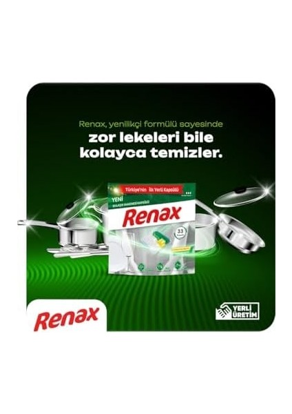 Renax Bulaşık Makinesi Kapsül Deterjanı 22 Kapsül