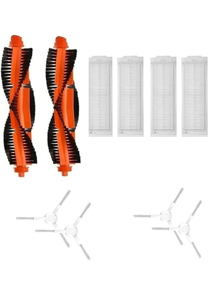 Robot Vacuum Mop Pro (Model KOD:STYJ02YM-UYUMLU) Robot Süpürge Fırça,hepa Filtre Yenileme Yedek Parça Seti-Beyaz 10 Parça