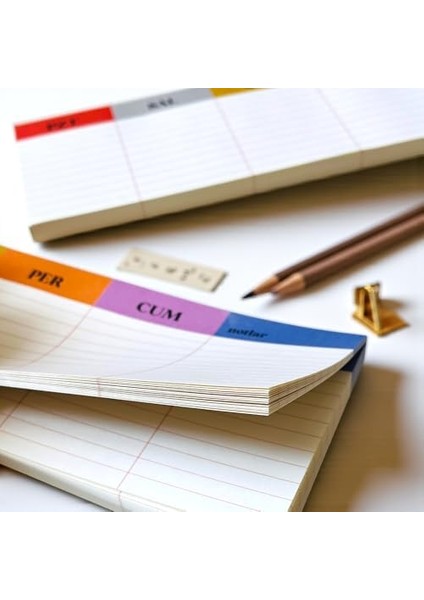 Tanıtım Renkli Haftalık Masa Planlayıcı | Klavye Altı Bloknot – 80 Yaprak, 90 gr Ivory Kağıt, 8X30 cm (Style 1) modelleri