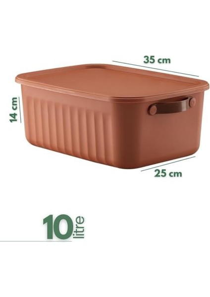 Kapaklı Saklama Kutusu Seti 10 Litre– Turuncu-Taşınabilir Kulplu, Dolap Içi Düzenleyici, Çok Amaçlı Organizer Kutu, Oyuncak & Kıyafet Kutusu fiyatları