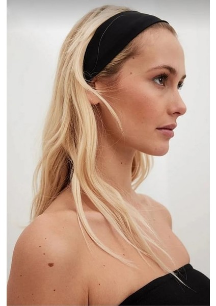 Kadın Beyaz Pamuklu Saç Bant,kadın Çocuk Mandal Toka, Lastik Toka Seti, Toka Organizer, Toka, Kız Çocuk Toka, 1 Adet Siyah, 1 Adet Beyaz