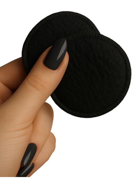 Hatish Yıkanabilir Makyaj Temizleme Pamuğu 2 Adet Siyah