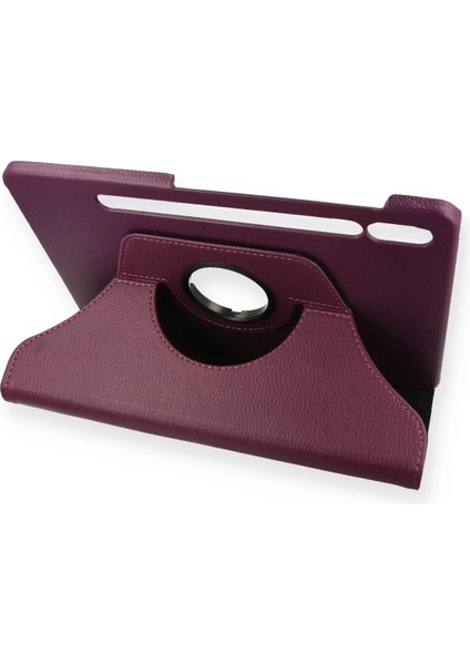 T860 Tab S6 10.5 Kılıf 360 Tablet Deri Kılıf - MÜRDÜM-(5796)