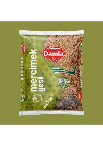 Damla Yeşil Mercimek 1 kg