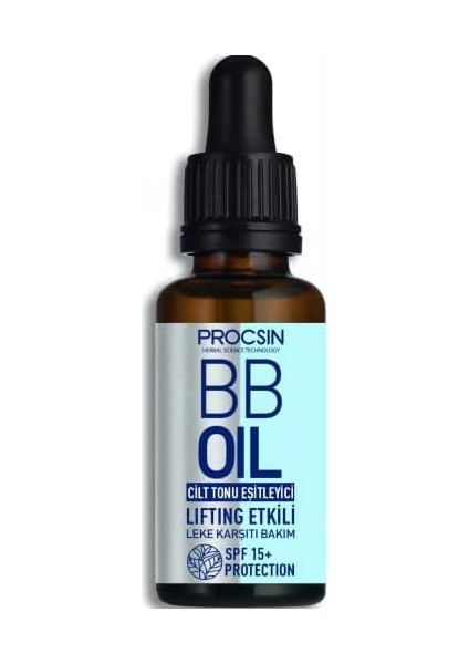Procsın Herbal Science Bb Oil, Bitkisel Bakım Yağı, Cilt Yenileyici & Nemlendirici, Leke Karşıtı & Aydınlatıcı, 20 ml