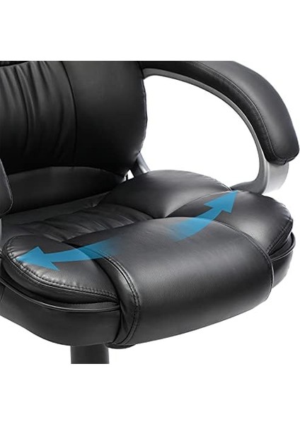 Yüksek Arkalıklı Ofis Koltuğu, Yönetici Koltuğu, Masa Koltuğu, Yükseklik Ayarı, Siyah, 67 x 66 x 114 cm OBG24B modelleri