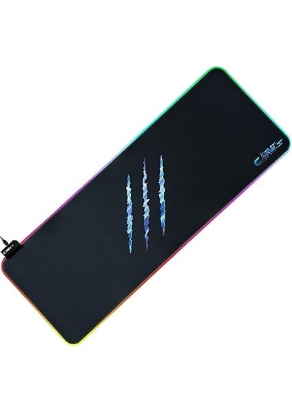 Raptor 80X30CM Mikrofiber Yüzey/kaydırmaz Kauçuk Zemin 360° Rgb Dikişli Xl Mousepad - Siyah indirimleri