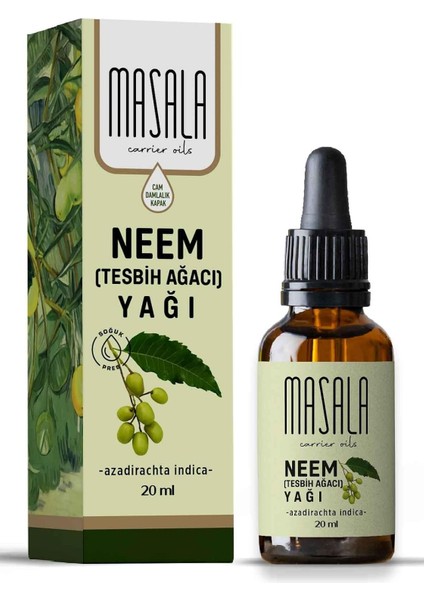 Masala Tesbih Ağacı Yağı 20 Ml. Soğuk Pres Neem Yağı (Neem Carrier Oil) modelleri
