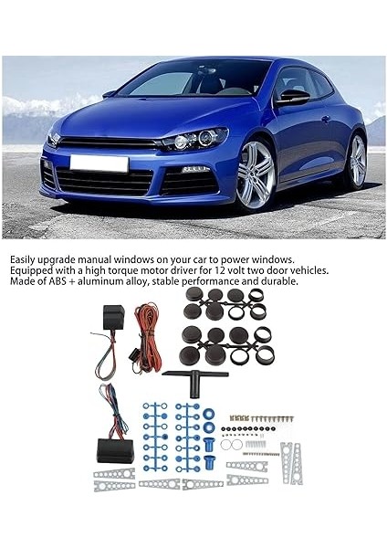 Elektrikli Cam Dönüşüm Kiti, Evrensel Komple Set 12V 12A Elektrikli Cam Anahtarı 2 Kapılı Kamyonet Suv Için Uzun Ömürlü fiyatları
