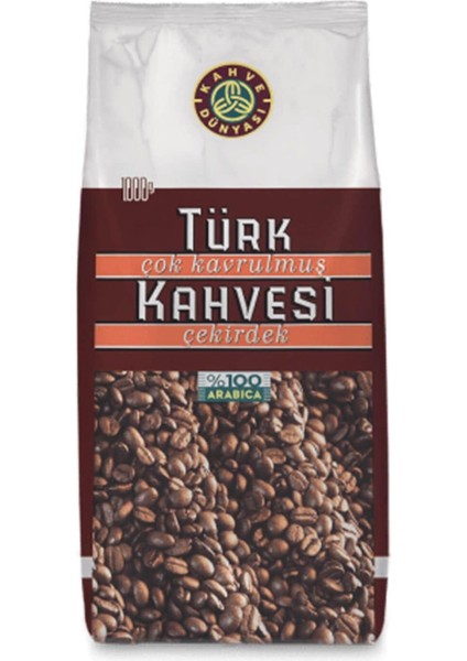 Kahve Dünyası Çok Kavrulmuş Türk Kahvesi Çekirdek 1 Kg.