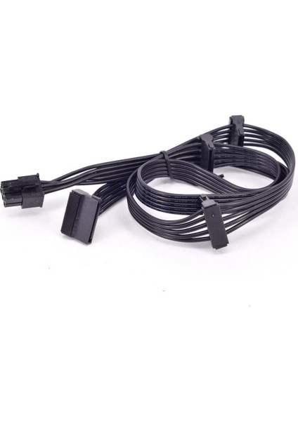 Pin Power Kablosu 6 Pin Modüler Sata Kablo 6 Pin 4x Sata Kablo 90 cm 6 Pin Sata Kablo Power Kablosu