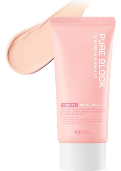 Mıssha Aydınlık Görünüm Sunan Güneş Koruyucu A&apos;pıeu Pure Block Tone-Up Sun Base Ex SPF50 Pa 50 Mililitre