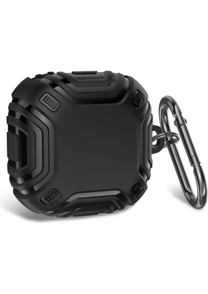 Galaxy Buds 2 Için Kılıf Military Darbe Emici + Askılık Siyah [buds 2 ile Uyumlu Kılıf - Siyah]