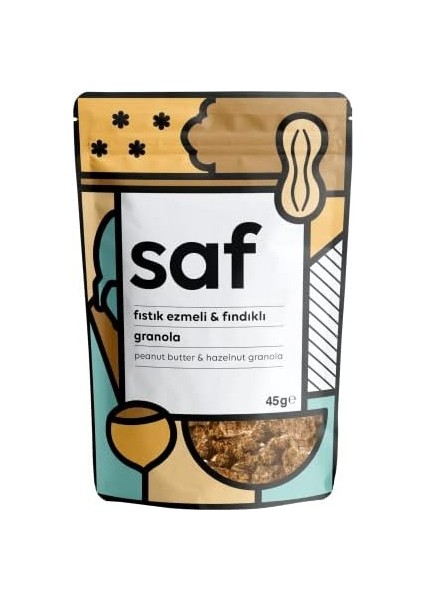 Saf Granola Fıstık Ezmeli & Fındıklı