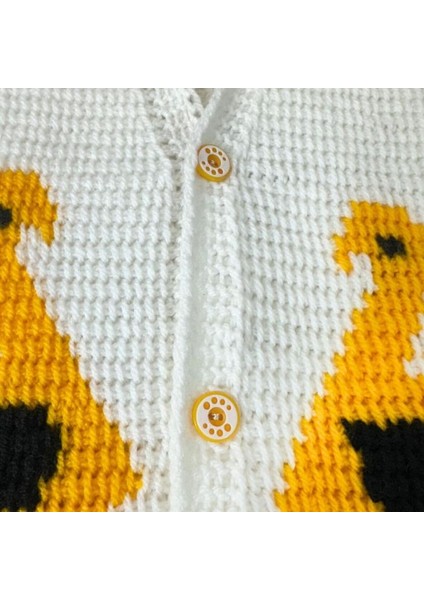 6408 El Örgüsü Kuğu Desenli Örgü Yelek - 1 - 2 Yaş fırsatları