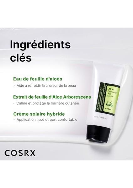Cosrx Aloe Soothing Sun Cream SPF50 Pa+++ - Yatıştırıcı Güneş Kremi 50ML modelleri