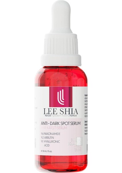 Lee Shia Leke Karşıtı Cilt Tonu Eşitleyici Serum 30 ml (Nıacınamıde%6 Arbutın%2 Hyaluronıc Acıd%1)