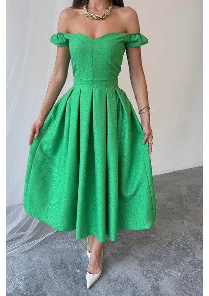 Zarif A Kesim Midi Elbise indirimleri