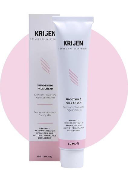 Krijen Aha + Lecithin | Fermente/prebiyotik Yağlı Cilt Yüz Kremi 50 gr