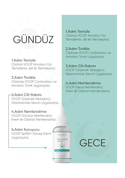Voop Niacinamide, Gözenek Sıkılaştırıcı Serum 30 ml fiyatları