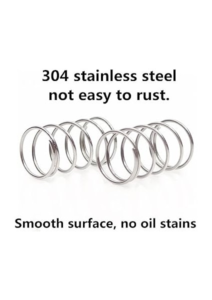 Paslanmaz Çelik Küçük Yay, Sıkıştırma Yayı, Iade Yayı, Y Tipi Sıkıştırma Yayı, Kablo Çapı 1,0 Mm, Dış Çap 6 Mm, Uzunluk 10-50 mm indirimleri