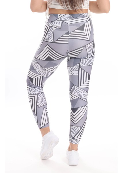 Kadın Beli Lastikli Dijital Baskılı Toparlayıcı Tayt indirimleri