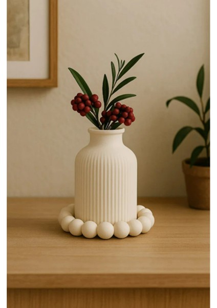 Bohem Tarzı Seramik Vazo ve Dekoratif Hediyelik Boncuklu Bubble Tabak Set modelleri