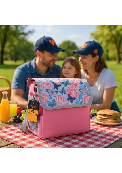 Pembe Yalıtımlı Soğuk Tutma Yiyecek Içecek Izolasyonlu Taşıma Çantası, Buz Aküsü Hediye