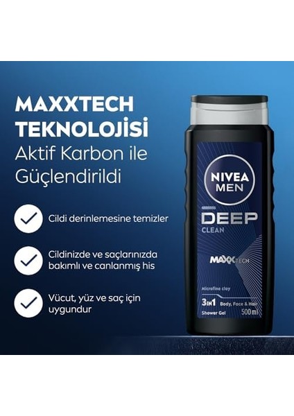 Nivea Men Erkek Deep Dimension Duş Jeli 500ML ve Repair&care Nemlendirici Vücut Losyonu 400ML, Kuru Cilt fiyatları
